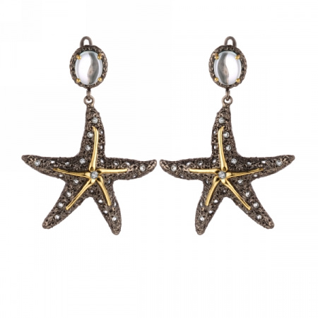 Серебряные серьги с топазом