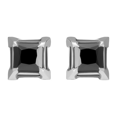 Серьги из серебра с ониксом