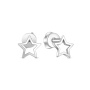 Серебряные серьги-пусеты «Звёзды»