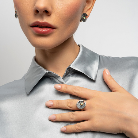 Кольцо из серебра с опалом