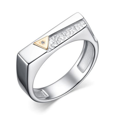 Кольцо из серебра с бриллиантом