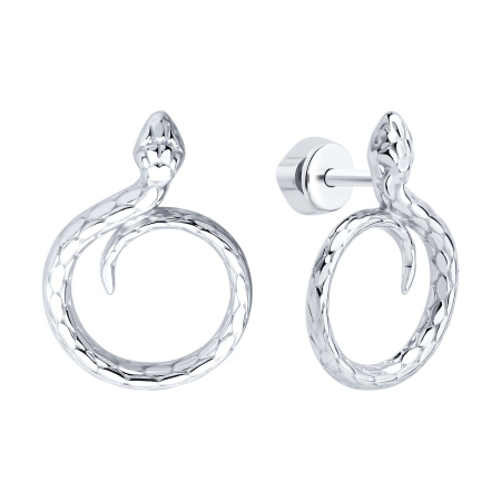 Серьги из серебра Змеи