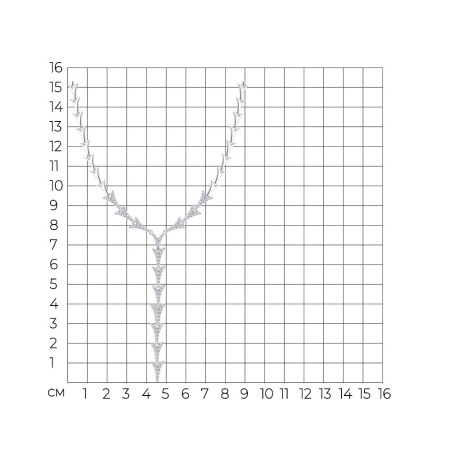 Колье из серебра с фианитами