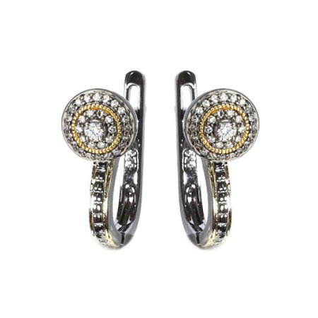 Серьги из серебра с бриллиантами