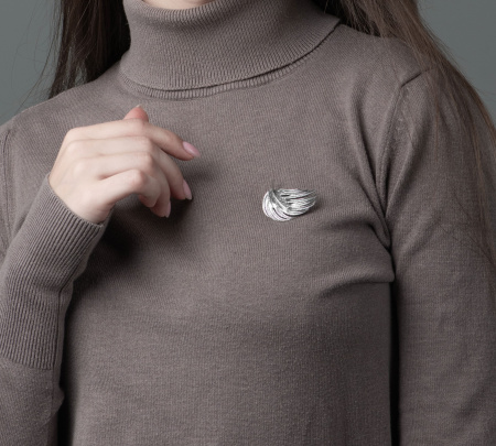 Серебряная брошь «Мимоза»