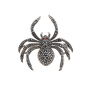 Серебряная брошь «Паук» с марказитами