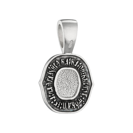 Серебряная подвеска с чернением « Варвара Великомученица »
