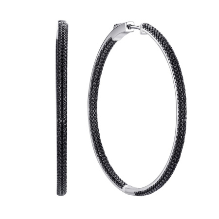 Серьги из серебра конго со шпинелью