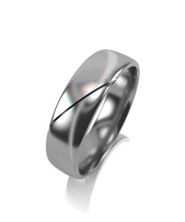 Обручальное кольцо из серебра