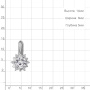 Серебряная подвеска с фианитами