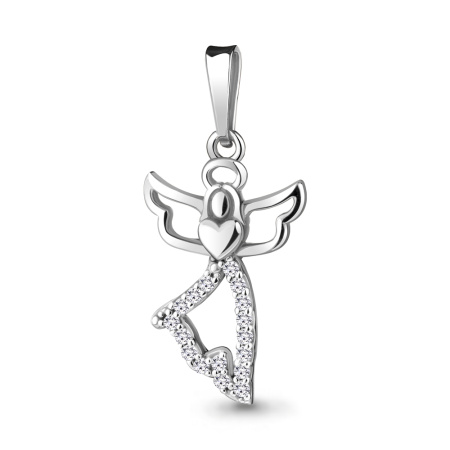 Подвеска из серебра с фианитами «Сердце»