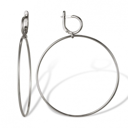 Серебряные серьги-кольца