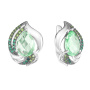 Серебряные серьги с зеленым аметистом