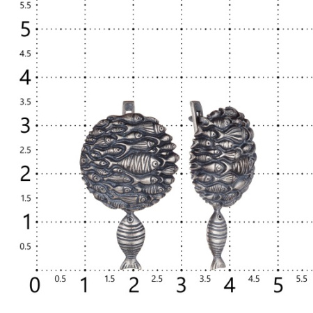 Серебряные серьги «Рыбы»