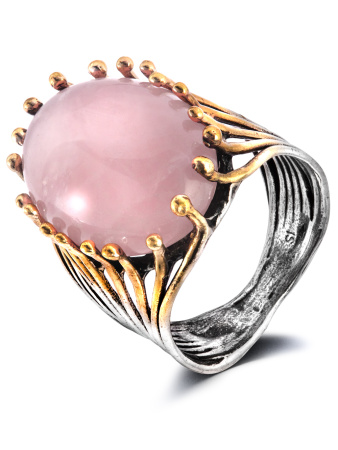 Кольцо из серебра с кварцем