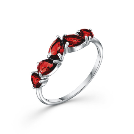 Серебряное кольцо с гранатом