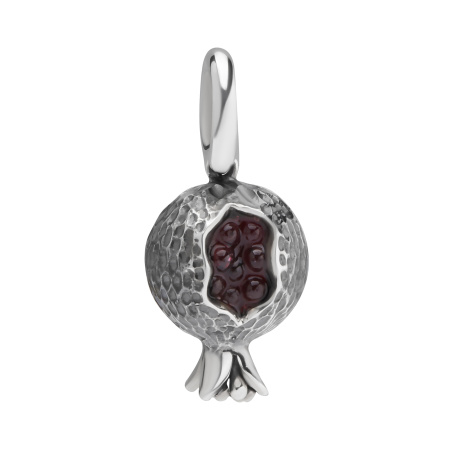 Подвеска из серебра с гранатом «Плод граната»