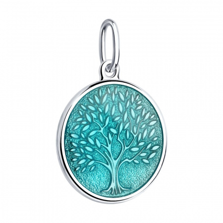 Подвеска из серебра с эмалью «Древо жизни»