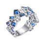 Кольцо из серебра со шпинелью и фианитами