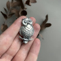Брошь из серебра с фианитами «Сова»