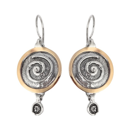 Серьги из серебра с позолотой