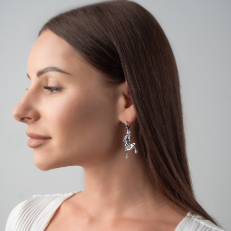 Серебряные серьги «Дискотека»