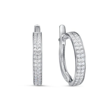 Серебряные серьги с фианитами