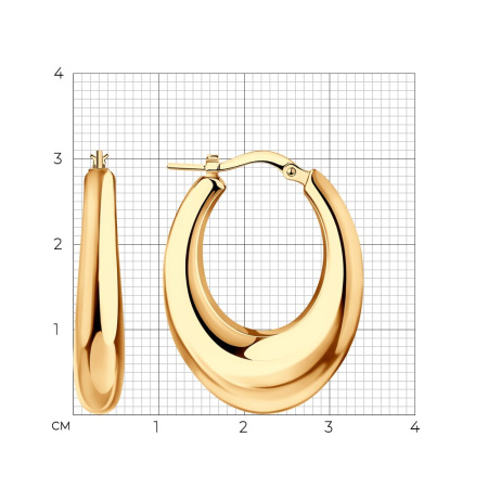 Серьги из золочёного серебра