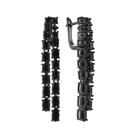 Серебряные серьги со шпинелью