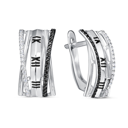 Серебряные серьги с фианитами