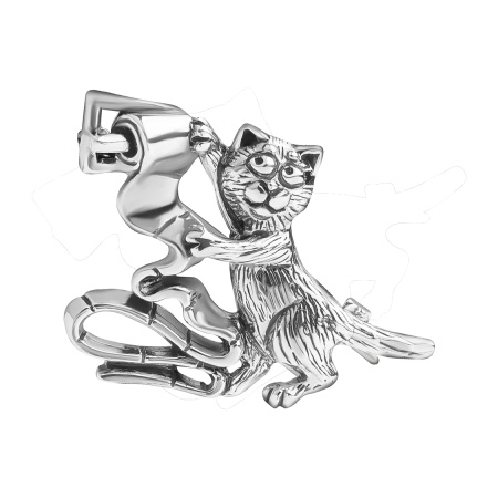 Брошь из серебра «Кручу-верчу»