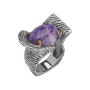 Кольцо из серебра с чароитом