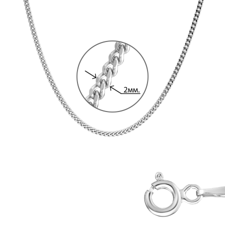 Цепочка из серебра «Панцирная»