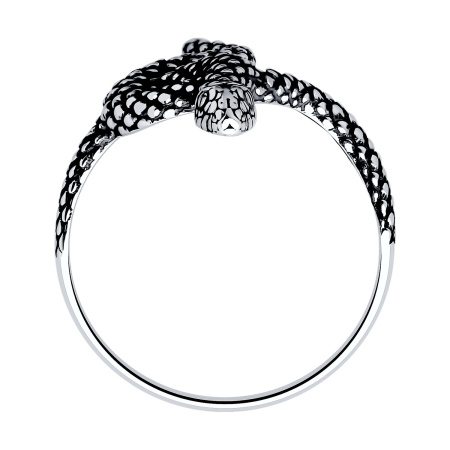 Серебряное кольцо «Змея»