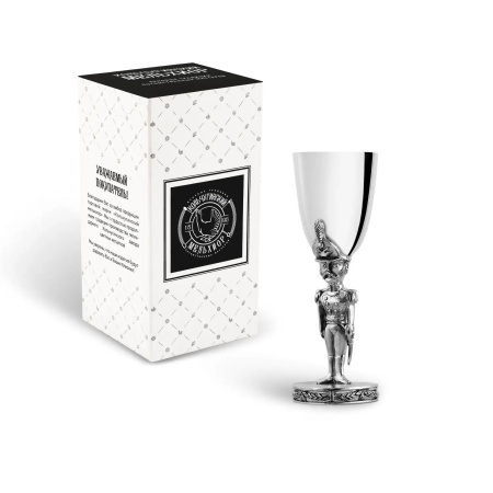 Рюмка «Солдатик» посеребренная полированная с чернением