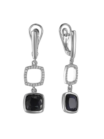 Серебряные серьги с сапфиром «Гранд»