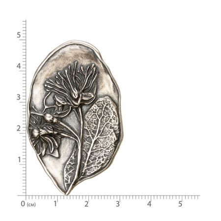 Брошь-подвеска из серебра «Цветы России»