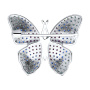 Брошь из серебра с фианитами «Бабочка»