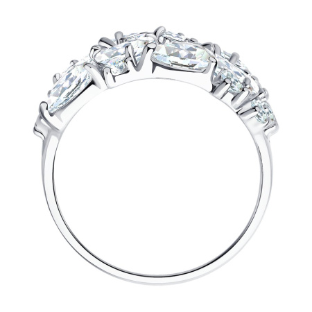 Серебряное кольцо с фианитами Sokolov