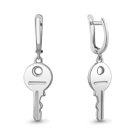 Серьги из серебра «Ключ»