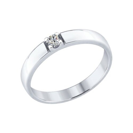 Кольцо из серебра с фианитом SOKOLOV