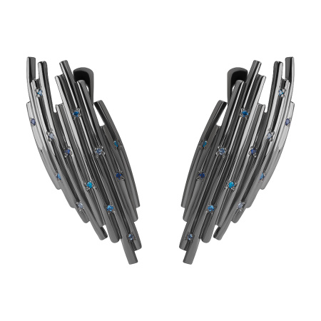 Серебряные серьги с фианитами