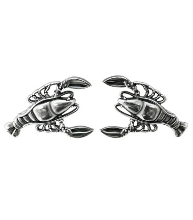 Серьги-пусеты из серебра «Раки»