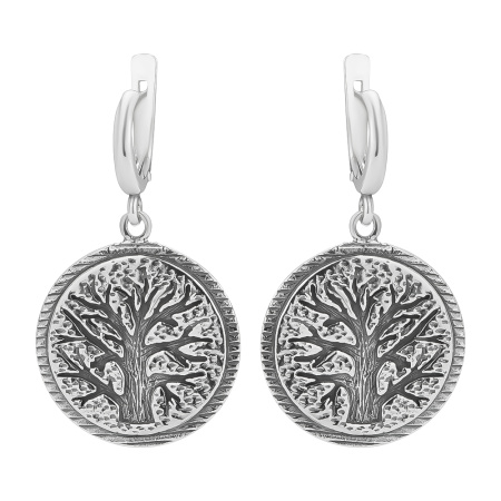 Серебряные серьги «Древо жизни»