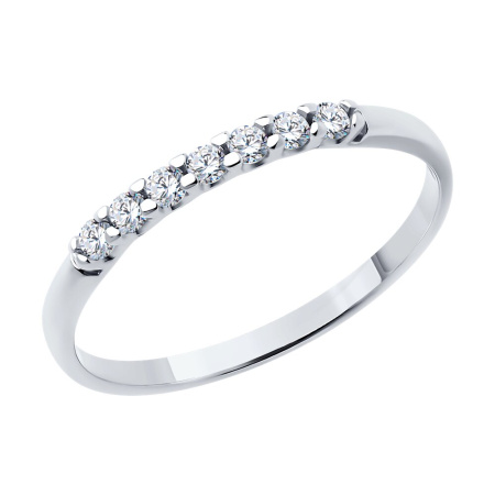 Помолвочное кольцо из серебра с фианитами Sokolov