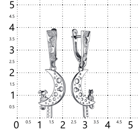 Серебряные серьги «Ночные мечтатели»
