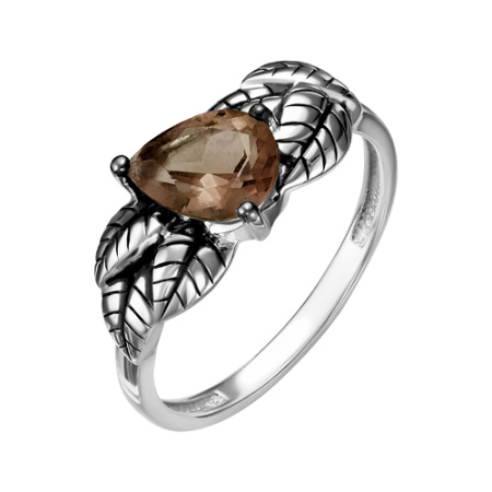 Кольцо из серебра с раухтопазом