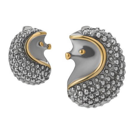 Серьги из серебра «Ёжик»