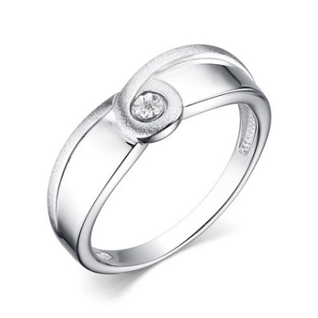 Кольцо из серебра с бриллиантом