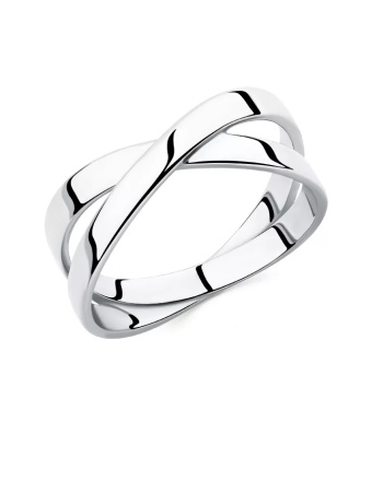 Серебряное кольцо двойное